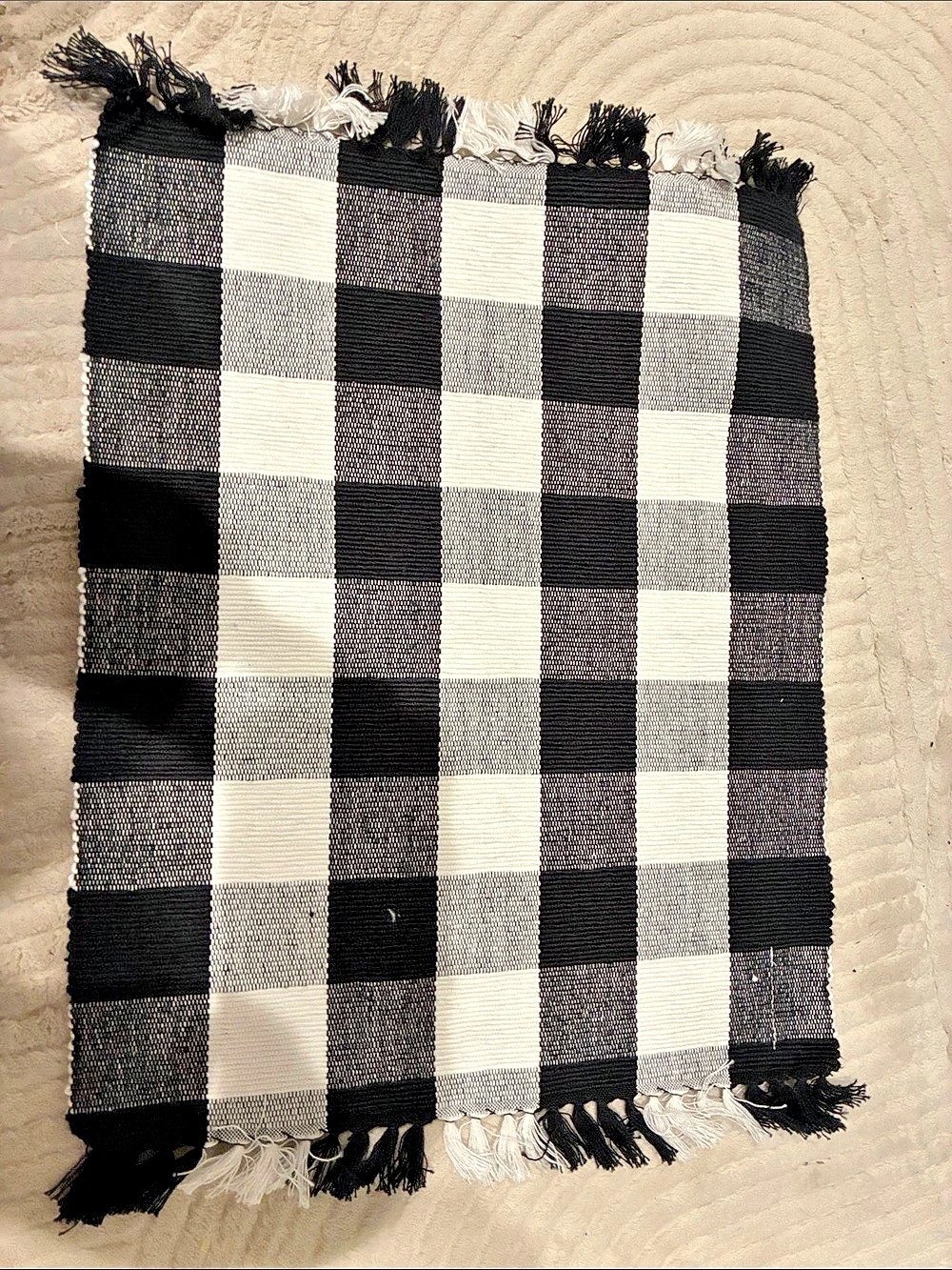 Black & White Checkered Decor 4 placemats
